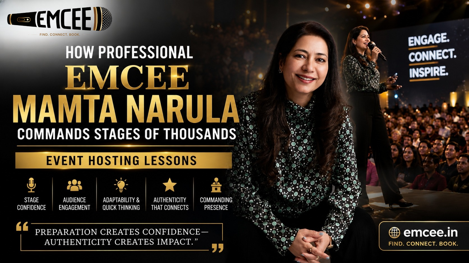 How Professional Emcee Mamta Narula Commands Stages of Thousands: Lessons in Confidence, Audience Engagement & Event Hosting