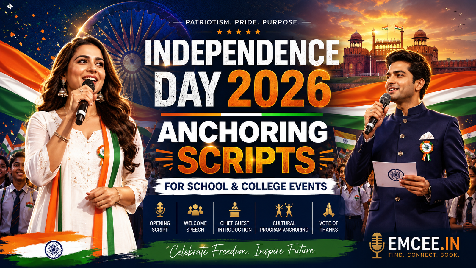 Independence Day 2026 anchoring scripts for school and college events